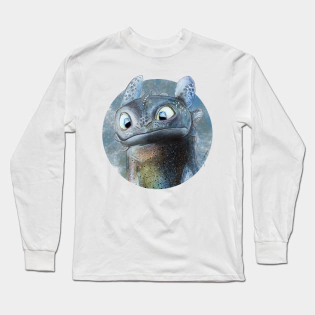 Toothless Long Sleeve T-Shirt by lukefielding